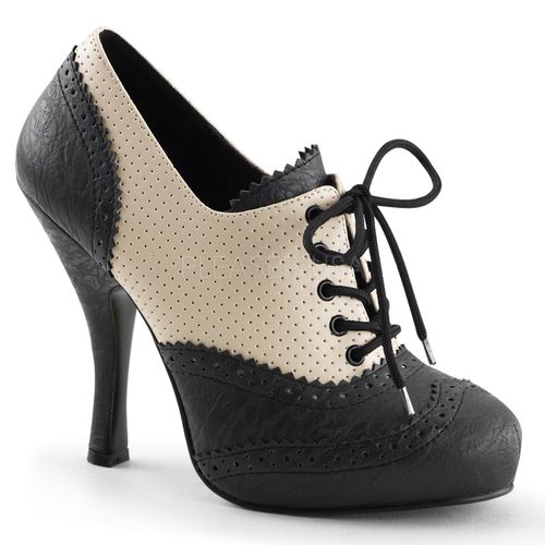 Richelieu caramel et noir - Pointure : 37 - Chaussures femmes Pinup Couture - Modalova