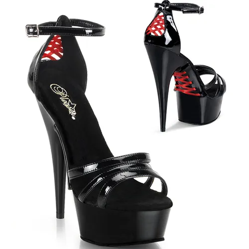 Nu-pied sexy noir plateforme - Pointure : 45 - Chaussures femmes Pleaser - Modalova