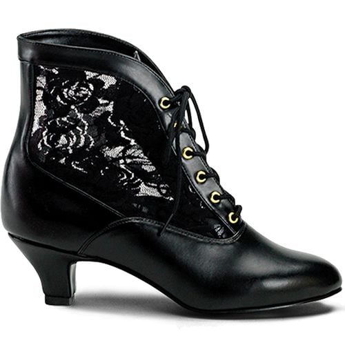 Bottines en dentelle noire petit talon - Pointure : 36 - Chaussures femmes Funtasma - Modalova