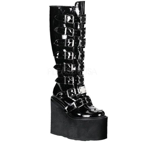 Chaussures bottes gothiques noires - Pointure : 42 - Pleaser - Modalova