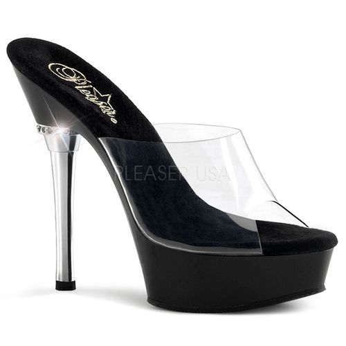 Sabot transparent et noir - Pointure : 35 - Pleaser - Modalova