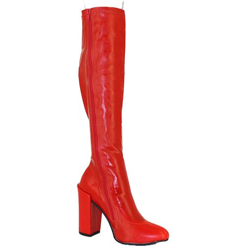 Bottes talon haut latex rouge - Pointure : 47 - HUSSY - Modalova