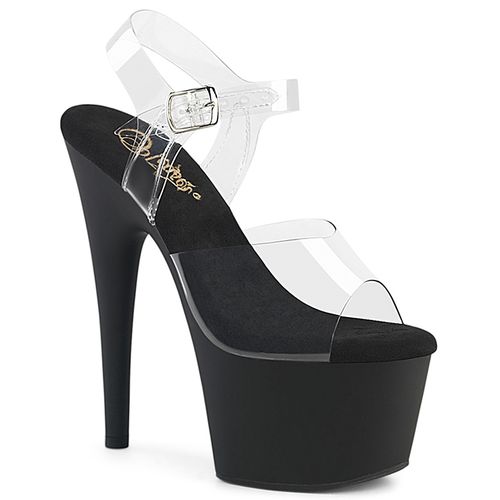 Sandale transparente plateforme noire - Pointure : 46 - Pleaser - Modalova