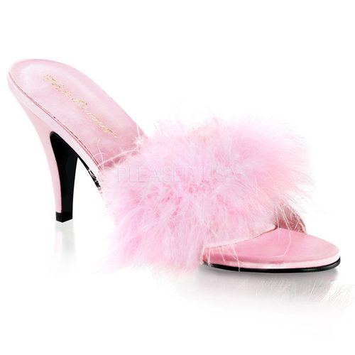 Mule habillée en satin rose talon haut - Pointure : 45 - Bordello - Modalova