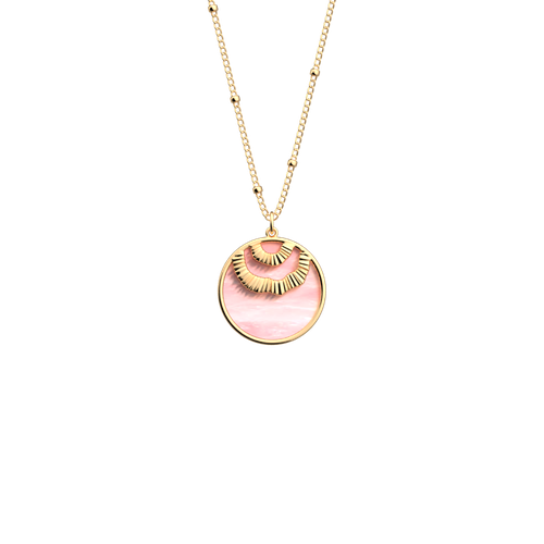 Collier Nomade Nacre Rose - Les Georgettes - Modalova