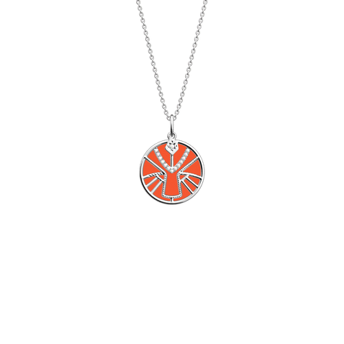 Collier Lion, cuir réversible Mango / Cuivre - Les Georgettes - Modalova