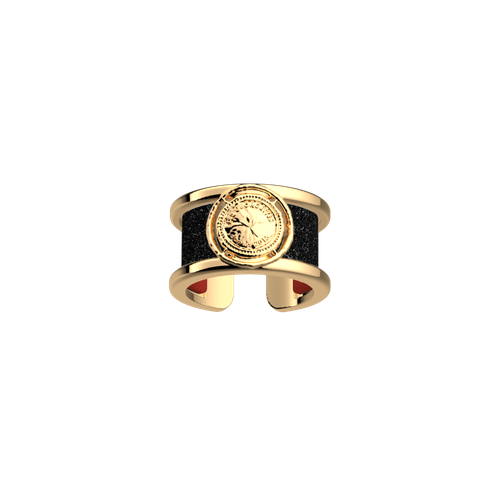 Bague Pépite, simili réversible Paillettes Noires / - Les Georgettes - Modalova