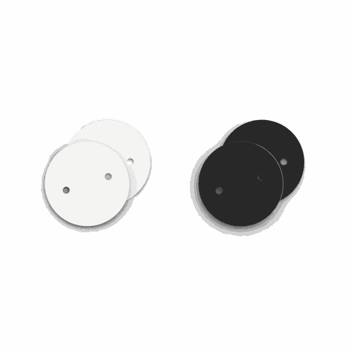 Cuir - Boucles d'oreilles, Noir / Blanc - Les Georgettes - Modalova