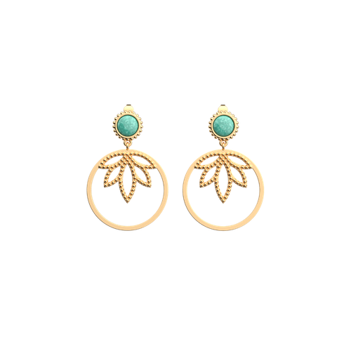 Boucles d'oreilles Lotus Perle - Les Georgettes - Modalova