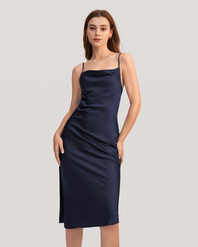 LILYSILK Robe Soie Cowl Neck, Adjustable Straps Extensible Et Infroissable Léger Et Résistant Aux Rides Robe - LILYSILK - Modalova