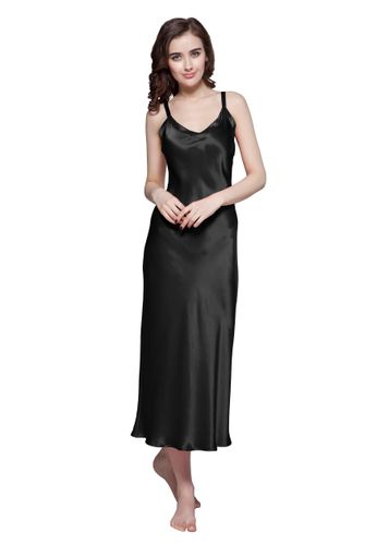 LILYSILK Chemise De Nuit Longue En Soie Encolure En V, Longueur Mi-Longue 100% Soie Naturellement Antibactérien M - LILYSILK - Modalova