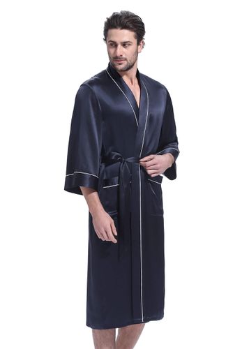 LILYSILK Robe De Chambre En Soi Col Châle, Poches & Ceinture 100% Soie Naturelle Profitez Du Toucher Doux Et Lisse De La Soie XXXL - LILYSILK - Modalova