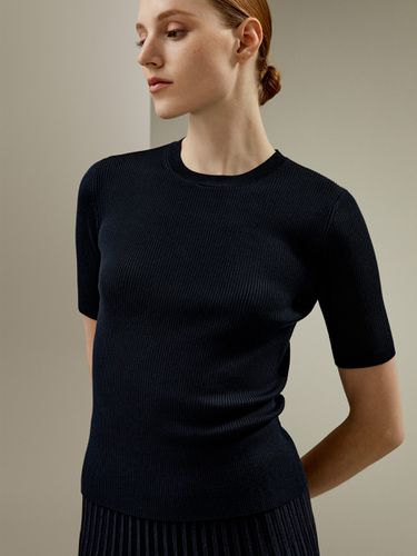 LILYSILK T Shirt En Soie Maille Côtelée Fine, Coupe Slim 100% Soie Naturelle Léger Et Résistant Aux Rides S - LILYSILK - Modalova