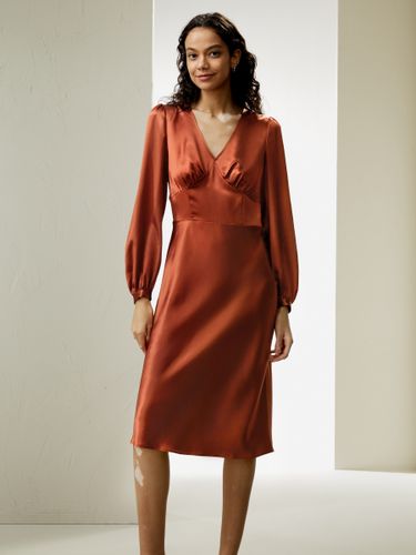 LILYSILK Robe De Soie Décolleté En V, Forme Ajustée 100% Soie Bonne Qualité Lavable En Machine 44 - LILYSILK - Modalova