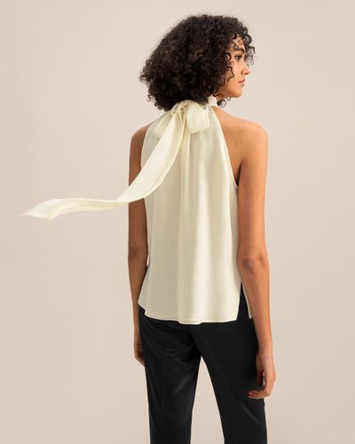 LILYSILK Top En Soie Col Licou, Haut Dos Nu Classique Translucide Respecte L'Environnement Et N'Est Pas Toxique Chemises 40 - LILYSILK - Modalova