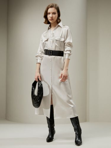 LILYSILK Robe En Soie Manteau Trench, Ceinture Amovible 100% Soie À La Fois Douceur Et Élasticité XS - LILYSILK - Modalova