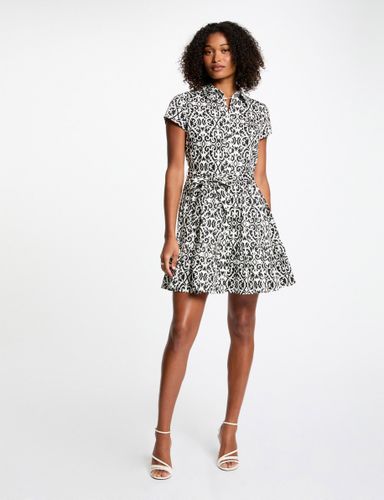 Robe courte trapèze imprimée - Morgan - Modalova
