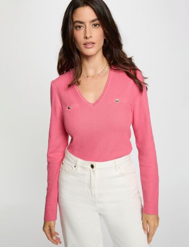Pull ajusté col v - Morgan - Modalova
