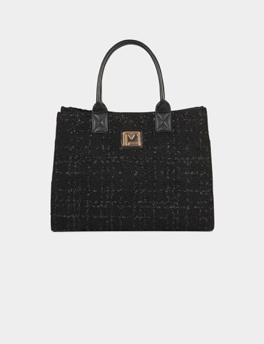 Sac cabas tweed noir femme - Morgan - Modalova