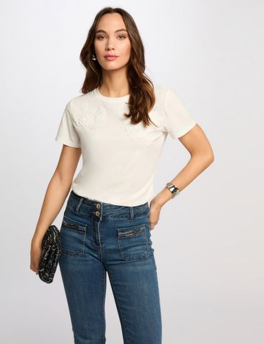 T-shirt manches courtes blanc femme - Morgan - Modalova