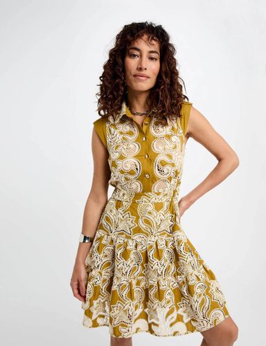 Robe trapèze brodée - Morgan - Modalova