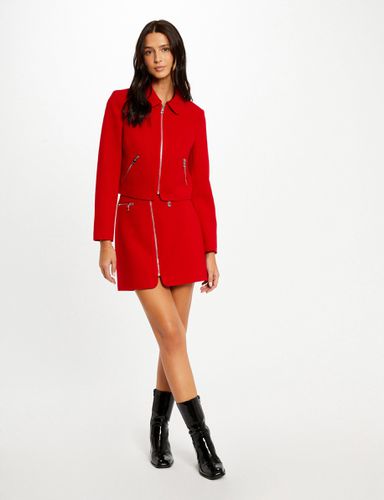 Veste droite zippée rouge femme - Morgan - Modalova