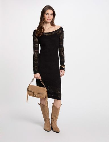 Robe tricot longue ajustée - Morgan - Modalova
