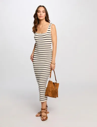 Robe tricot longue ajustée - Morgan - Modalova