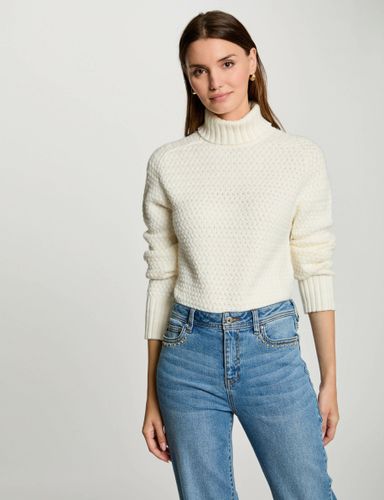 Pull col roulé ecru femme - Morgan - Modalova