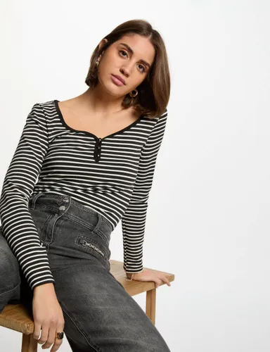 T-shirt manches longues noir femme - Morgan - Modalova