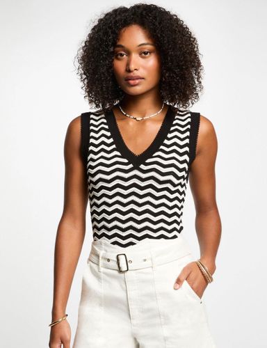 Top maille sans manches rayé - Morgan - Modalova