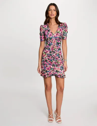 Robe courte ajustée imprimée - Morgan - Modalova