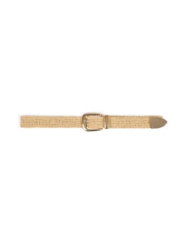 Ceinture tressée beige femme - Morgan - Modalova