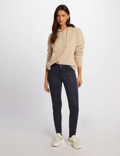 Pantalon skinny enduit marine femme - Morgan - Modalova