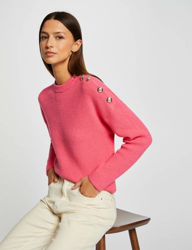 Pull manches longues avec boutons rose - Morgan - Modalova