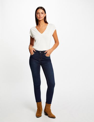 Jeans slim avec détails chaînes jean brut - Morgan - Modalova