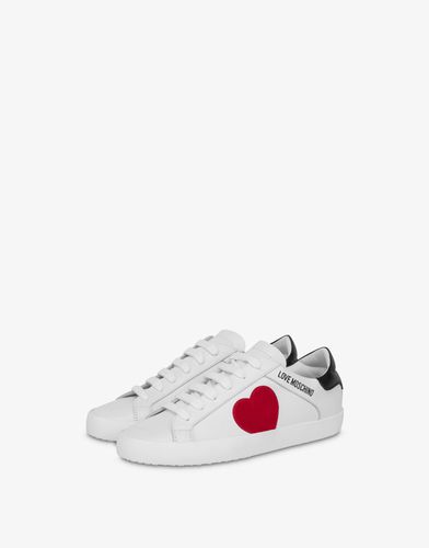 Sneakers En Cuir Nappa Suede Heart - Love Moschino - Modalova
