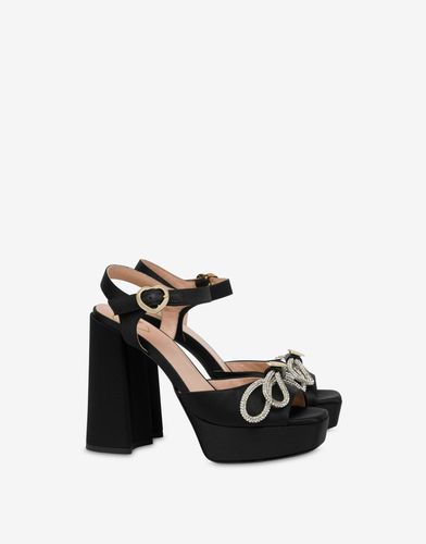 Sandales En Satin Avec Plateforme Sparkling Bow - Love Moschino - Modalova