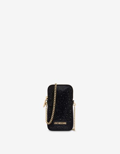 Sac Pour Téléphone Avec Strass Gift Capsule - Love Moschino - Modalova