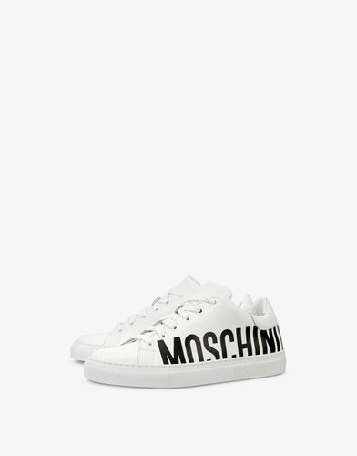 Sneakers En Cuir Avec Logo - Moschino - Modalova