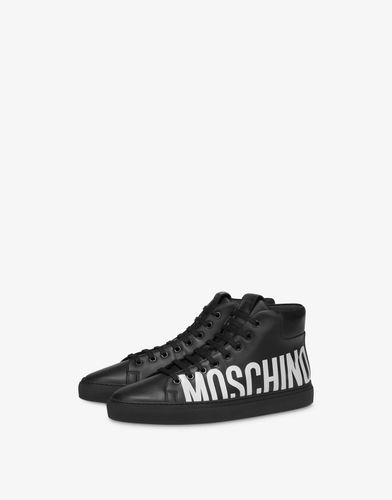 High Sneakers En Cuir Avec Logo - Moschino - Modalova