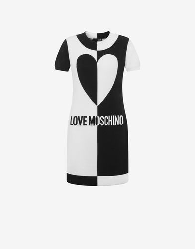 Robe En Maille Graphic Heart - Love Moschino - Modalova