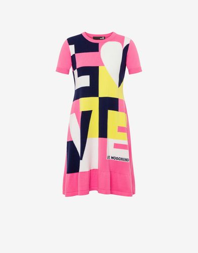 Robe En Maille Love Intarsia - Love Moschino - Modalova