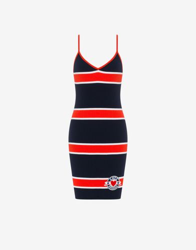 Robe En Maille Côtelée Maritime Patch - Love Moschino - Modalova
