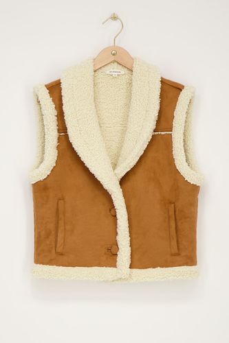 Veste sans manches teddy en daim | - My jewellery - Modalova