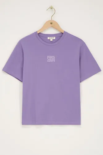T-shirt lilas"Paris Paris"avec broderie | - My jewellery - Modalova