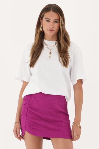 Jupe violette en crêpe à smocks | - My jewellery - Modalova