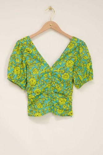 Top vert fleurià manches bouffantes | - My jewellery - Modalova
