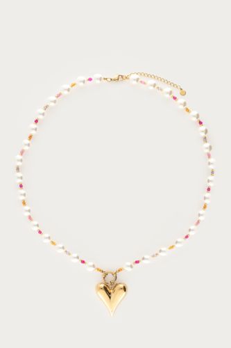 Collier avec perles fantaisie et cœur | - My jewellery - Modalova