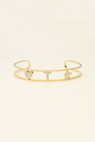 Bracelet jonc ouvert à initiale | - My jewellery - Modalova